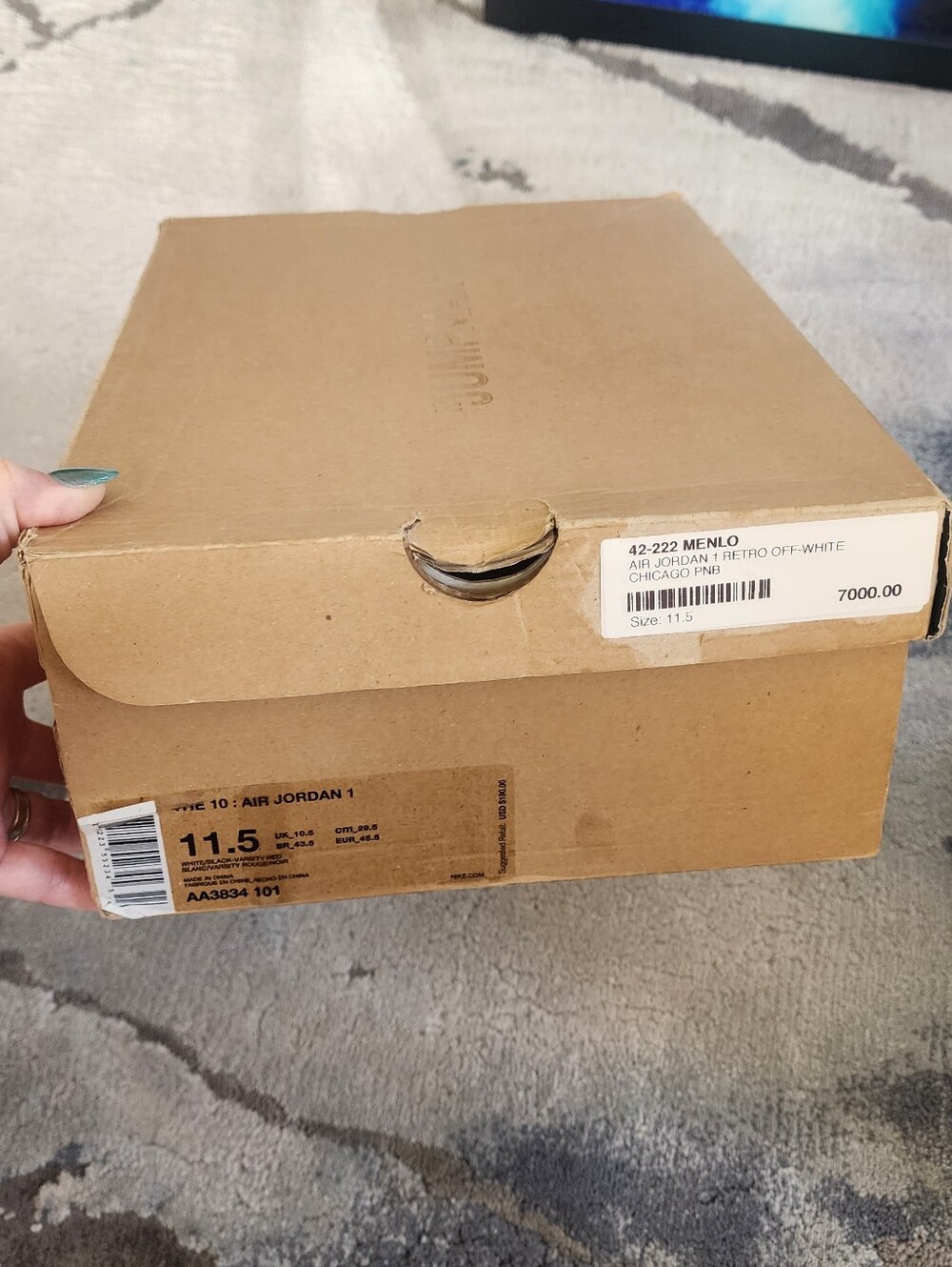 Size 11.5 - Jordan 1 Retro OG x Off-White High Chicago - Picture 12 of 13